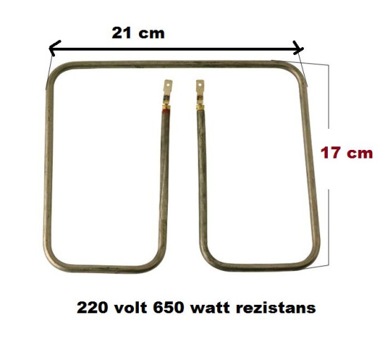 21 x 17 cm Tost Makinesi Rezistans , 650 Watt - 220 Volt - Tost Rezistansı - 0