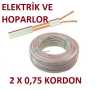 2X0,75 KABLO CCA 25 METRE - ELEKTRİK VE HOPARLÖR KABLOSU BİTİŞİK KABLO - Thumbnail (1)