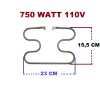 750 WATT Tost Makinesi Rezistans , 750 Watt - 110 - Seri Bağlantı Rezistansı - Thumbnail (1)