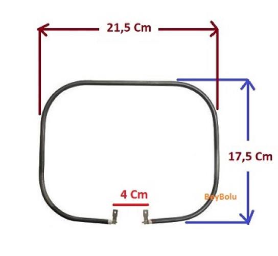 800 Watt Tost Makinesi Rezistans ,115 V - Tost Rezistansı 21,5 x 17,5 cm - 0