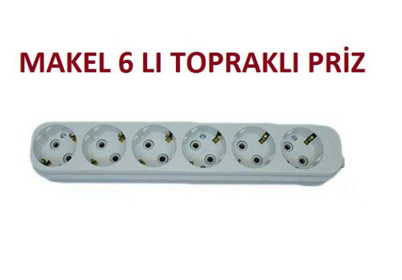 MAKEL 6 LI TOPRAKLI PRİZ , 6 LI PRİZ KABLOSUZ PRİZ - 0