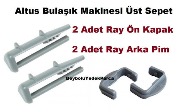 Altus Üst Sepet 2 Ray Ön Tutucu Tırnak Bulaşık Makinesi 2 Arka Pim Plastik Kapak - 0