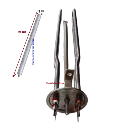 Arçelik T 7365 E BS Rezistans ve Anot Çubuk Dahil Termosifon Rezistansı - 0