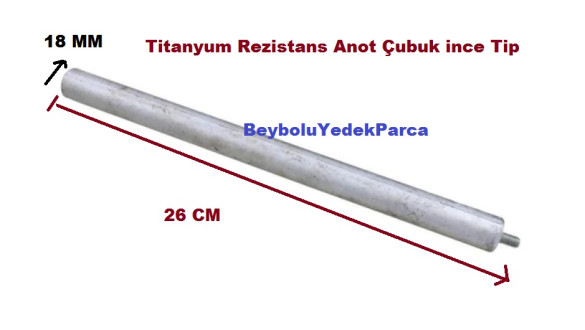 Arçelik Titanyum Rezistans İçin Anot Çubuk İnce Tip - 0