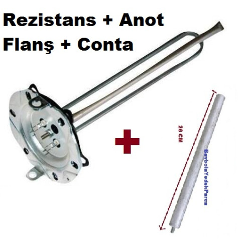 Arçelik Titanyum Rezistansı ve G 7865 Anot Çubuk 2000 Watt Titanium Rezistans - 0