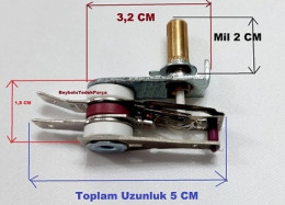 Arçelik Tost Makinesi Termostat , Mil Uzunluğu 2 cm , 220 VOLT - 10 Amper 