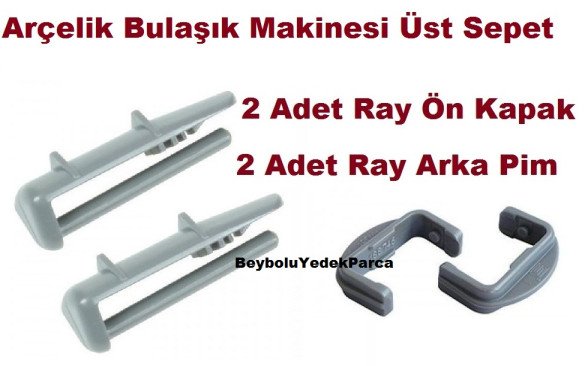 Arçelik Üst Sepet 2 Ray Ön Tutucu Tırnak Bulaşık Makinesi 2 Arka Pim Plastik Kapak - 0