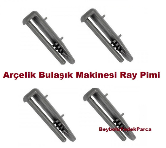 Arçelik Üst Sepet Ray Arka Pim Bulaşık Makinesi Ray Arka Plastik Pimi 4 Adet - 0