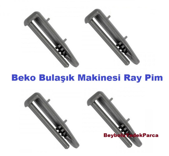 Beko Üst Sepet Ray Arka Pim Bulaşık Makinesi Ray Arka Plastik Pimi 4 Adet - 0