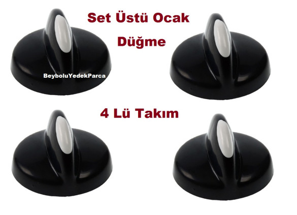 Beko Siyah Düğme , Ocak Düğmesi 4 Lü , Set Üstü Ocak Düğme - 0