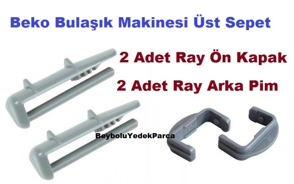 Beko Üst Sepet 2 Ray Ön Tutucu Tırnak Bulaşık Makinesi 2 Arka Pim Plastik Kapak - 0