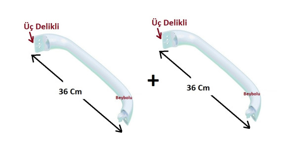 Bosch Profilo Siemens Buzdolabı Kapı Kolu BEYAZ Renk Buzdolabı Kol Takım - 0