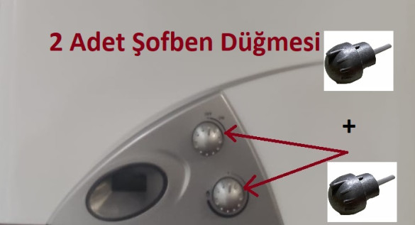 Demirdöküm Compact Şofben Düğmesi GRİ Hermetik Şofben Düğme - 1