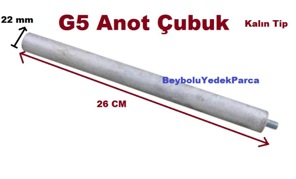 DEMİRDÖKÜM G5 ANOT KALIN TİP , ANOT KİREÇ VE ELEKTRİKLENMEYİ ÖNLEYİCİ ÇUBUK - 0