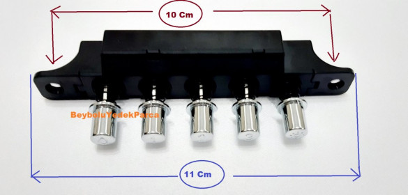 Dominox Aspiratör Tuş Takımı Davlumbaz 5 Li Şartel Düğmeleri - 0