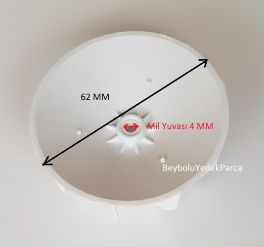 Felix Pervane Saç Kurutma Pervanesi 9 Kanat Çap 62 MM Mil Yuvası 4 MM - 1