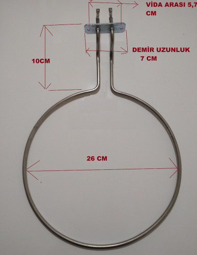 Fırın Rezistans Ördek Kafa İnce Rezistansı , 550 WATT - ÇAP 26 CM - 0