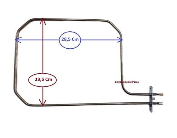 Fırın Rezistansı , 220 VOLT 750 WATT - 28,5 CM - 23,5 CM Flanşlı FIRIN Rezistans - 0