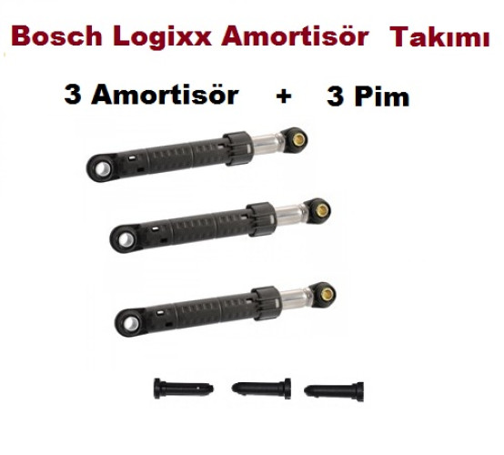 Logixx Amortisör , Bosch Amortisör Çamaşır Makinesi Amortisörü 3 ADET Kazan Amortisörü - 1