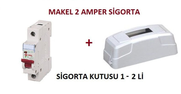 Kombi Sigortası Makel 2 Amper Sigorta + Sigorta Kutusu 1 - 2 , Li , Makel 2 Amper - 0