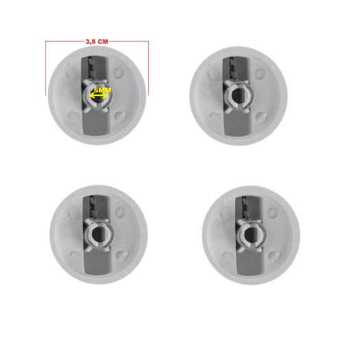 PROFİLO OCAK DÜĞMESİ , PROFİLO UYUMLU OCAK DÜĞMESİ , SET ÜSTÜ OCAK BEYAZ DÜĞME 4 LÜ TAKIM - 1