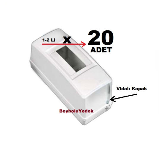 Tekli Sigorta Kutusu 20 ADET W Otomat Şartel Tekli kutu Otomatik Sigorta Kutu - 0