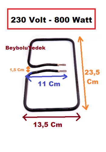 Tost Makinesi Rezistans 23,5 cm x 13,5 cm 800 W - 0