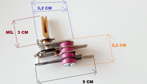 Tost Makinesi Termostat , Mil Uzunluğu 3 cm 10 Amper Ayar Otomatik - 0