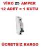 Viko B 25 Amper Sigorta 12 ADET = 1 KUTU , W Otomat Şartel 25A 25 A B 25 A - Thumbnail (1)