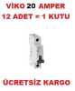 Viko B20 Amper Sigorta 12 ADET = 1 KUTU , W Otomat Şartel 20A 20 A B 20 A - Thumbnail (1)